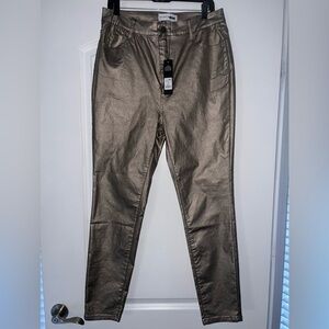 Metallic Gold Skinny Pants